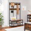 Large Rustic Coat Rack With Seat Entryway Shoe Rack Hall Tree Shoe Bench Shelves