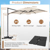 Large Offset Hanging Umbrella w/ 360° Rotation