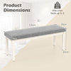 117 cm Indoor Long Ottoman Bench w/ Rubber Wood Legs-Dark Grey