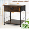 2-tier Nightstand Bedside End Sofa Coffee Table Beside Storage Table With Drawer