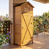 Garden Storage Shed Outdoor Tool Utility Pool Equipment Cabinet Asphalt Roof