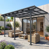 Outdoor Patio Wall-mounted 4.35 x 3(m) Gazebo Pergola, Aluminum Post, PC Roof