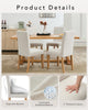 Set of 2 Modern Fabric Upholstered Dining Chairs, Curved Backrest+Solid Wood Leg