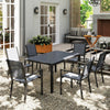 7 Piece Garden Dining Set, Outdoor Furniture w/ 6 Stackable Chairs