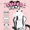Cute Gaming Chair with Dog Ears for Girls, Height Adjustable Reclining Chair