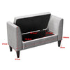 Modern Rolled Arm Bed End Bench Storage Box Footstool Bedroom Footrest Wood Legs