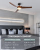 VONLUCE 52" Modern Ceiling Fan w Light & Remote 6 Speeds Reversible Motor 132cm