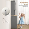 Modern Freestanding Kitchen Pantry Cabinet with Adjustable Shelves, Grey