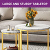 Nesting Coffee Tables Set of 2 Round Stacking Sofa Side Tables Bed/Living