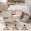 BTFY Metal Storage Trunks Set of 3 Grey White Blush Gold Hardware Chest
