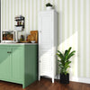5-Tier Slim Freestanding Storage Organizer Cupboard Bathroom Tall Cabinet White