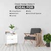 Home Stuff Plus White 2-Drawer Bedside Table with Bronze Accents - 53x50x40cm