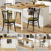 360° Swivel Dining Bar Table Kitchen Island, w/ Storage Cabinet, Wine Rack White
