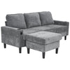 L-Shaped Corner Sofa with Chaise Lounge 3-Seater Modular Sofa for Living Room