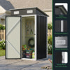 4ft x 3ft Outdoor Storage Shed Steel Garden Sheds Small Tool House with Door
