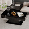 High Gloss Coffee Table with LED Light Living Room Cocktail Sofa Center Table