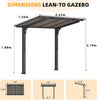 Metal Freestanding Hardtop Gazebo Aluminium Outdoor Pergola Waterproof for Patio