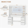Dressing Table With Led Mirror Drawers Set Makeup Desk Vanity Table Lights