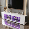 White 135cm High Gloss TV Stand Storage Cabinet Cupboard Unit with RGB Vwpcuoazt