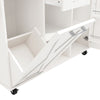 Mobile Kitchen Trolley Cart on Wheels with Drop Leaf Worktop, Drawer, Cabinets