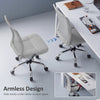 Vinsetto Mesh Back Armless Office Chair with Adjustable Height, Wheels Grey