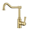Brushed Brass Single Lever Traditional Monobloc Kitchen Mixer Tap - En EVESLBBSQ
