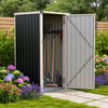 3-10FT Galvanised Garden Storage Shed Outdoor Apex /Pent Roof Log Tool House Box