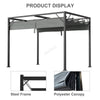 Pergola Steel Frame 3x2M PE Canopy Adjust Shade Pergola Shelter Backyard Grey