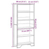 Book Cabinet Grey Sonoma 80x31x169 Engineered wood Q1C4