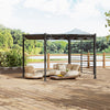 3 x 2.8m Pergola with Retractable Roof & Hollow Shade Garden Canopy Patio Gazebo