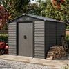 10x6FT Garden Shed Metal Apex Roof Outdoor Storage XL House With Free Foundation