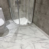 White Marble Tile SPC Luxury Vinyl Flooring 100% Waterproof 1.86M² Pack