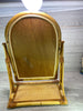 VINTAGE BAMBOO DRESSING TABLE ORIGINAL 1970s SWIVEL MIRROR rattan cane