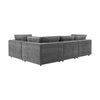 Dusk Boston Grey Velvet Small Right Hand L-Shape Sofa RRP £1929