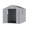8x8ft Large Plastic Shed Outdoor Garden Tools Storage House with 2 Doors & Floor