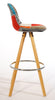 Bar Stools Kitchen Breakfast Chairs Dining Modern Wooden Velvet | Set of 2