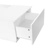 LED Coffee Table With Storage 2 Drawers Living Room Furniture High Gloss White