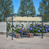 Pergola Steel Frame 3x2M PE Canopy Adjust Shade Pergola Shelter Backyard Beige