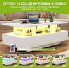 Led Coffee Table With 2 Drawer Storage, High Gloss Coffee Table For Living Room
