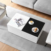 High Gloss Coffee Table Rectangular Living RoomFurniture 3Drawers Hidden Storage