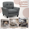 Tufted Upholstered Living Room Chair Reading Armchair w/ Removable Back Cushion