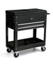 Industrial Service Cart Lockable Tool Organizer w/ Drawers-Black