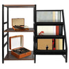 Record Player Stand with 3-Tier Vinyl Record Storage Holds Up to 200 Albums
