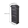Black Parcel Delivery Box Extra Large Metal Lockable Outdoor Package Drop Box