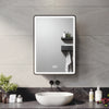 Bathroom Mirror Cabinet with Shaver Socket Demister 3 LED Lights Black Cupboard