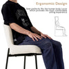2PC Beige Dining Chairs Velvet Upholstered Seat Kitchen Chair Metal Legs