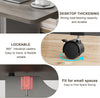 Folding Dining Table w/ Drop Leaf, Space Saving Kitchen Table w/ Storage Shelves
