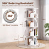 4-Tier Rotating Bookshelf Bookcase Display Floor Standing Corner Revolving Shelf