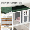 Wooden Cat House, Catio Cat Outdoor Enclosure with Platforms, White