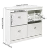 Slim White Shoe Storage Cabinet with 4 Flip Drawers for Hallway Home Office NEW